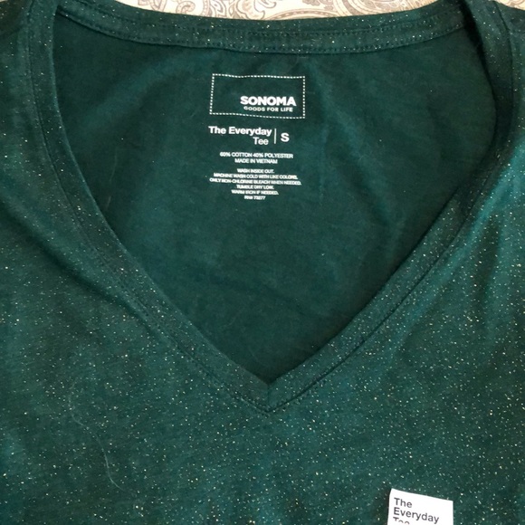 Sonoma Long Sleeve Green W sparkle - Picture 2 of 3